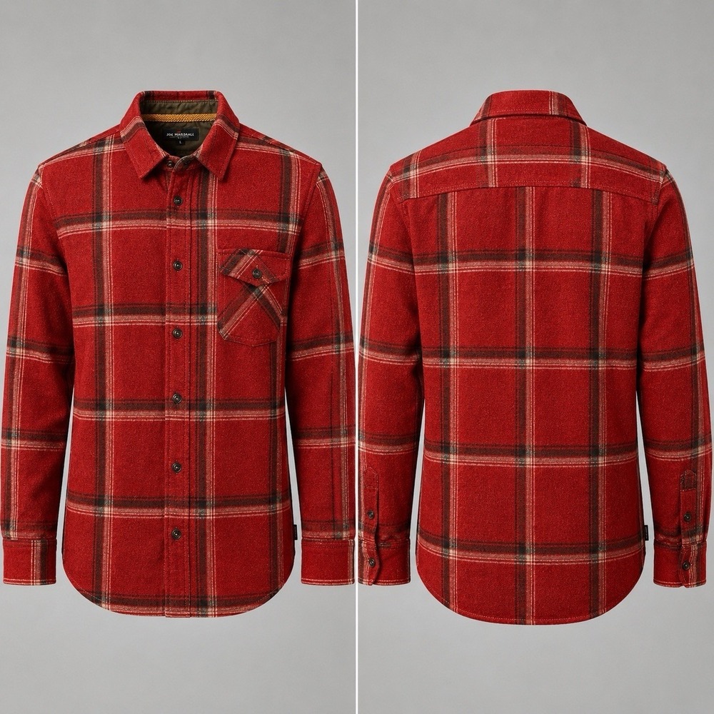 Jeremiah Shirt Plaid Flannel Mens M Wool Blend Fleece American Legacy Outdoors